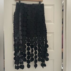 Black Circle Fringe Skirt